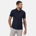 Navy - Side - Regatta Mens Honestly Made Recycled Polo Shirt