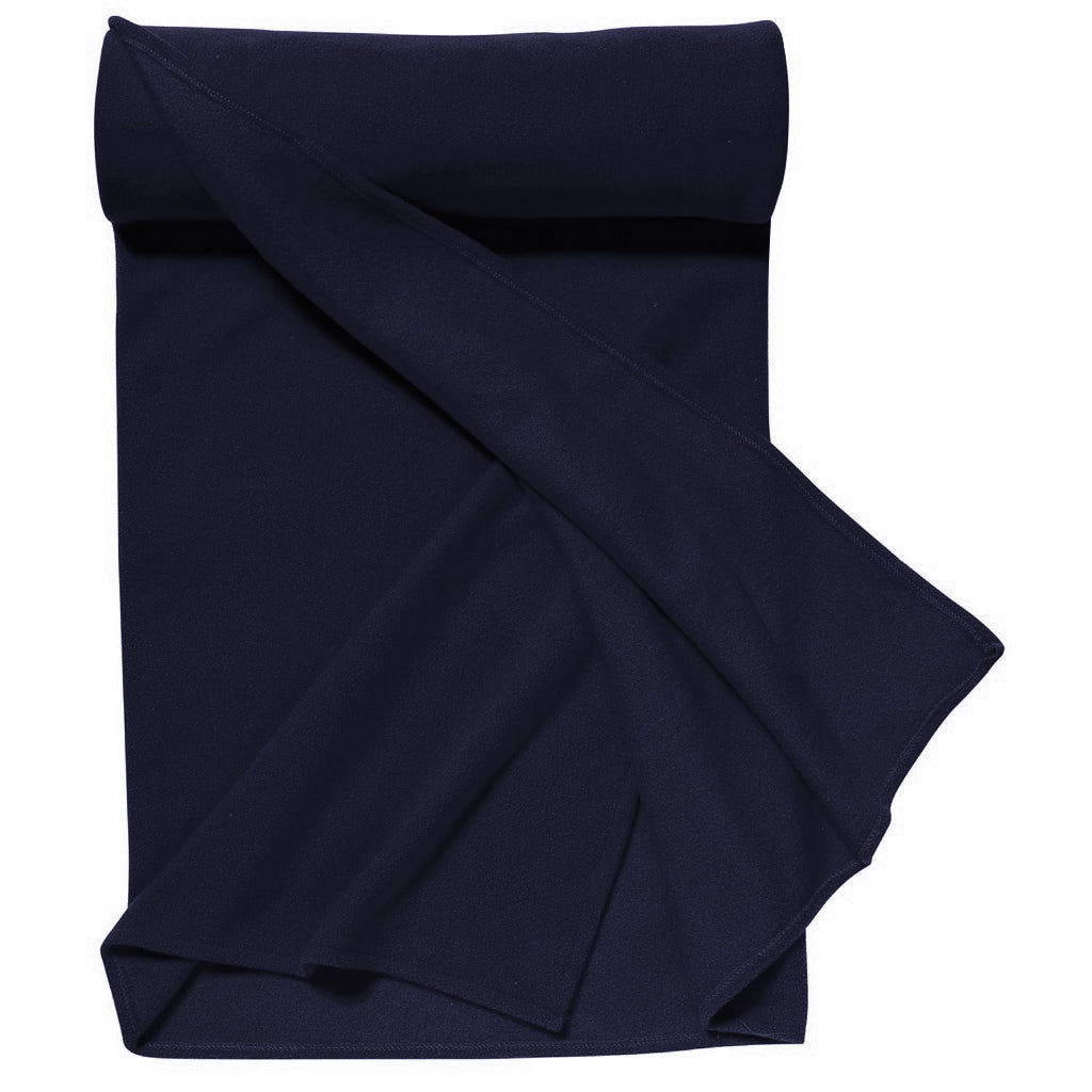 French Navy - Front - SOLS Plaid Pill Resistant Fleece Blanket
