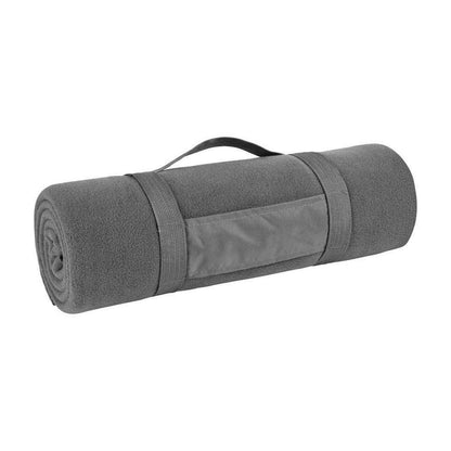 Charcoal - Front - SOLS Plaid Pill Resistant Fleece Blanket