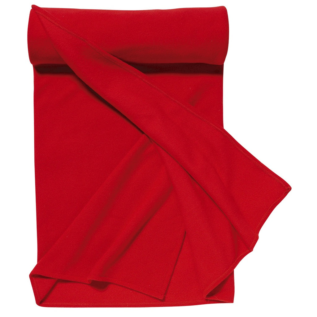 Red - Front - SOLS Plaid Pill Resistant Fleece Blanket