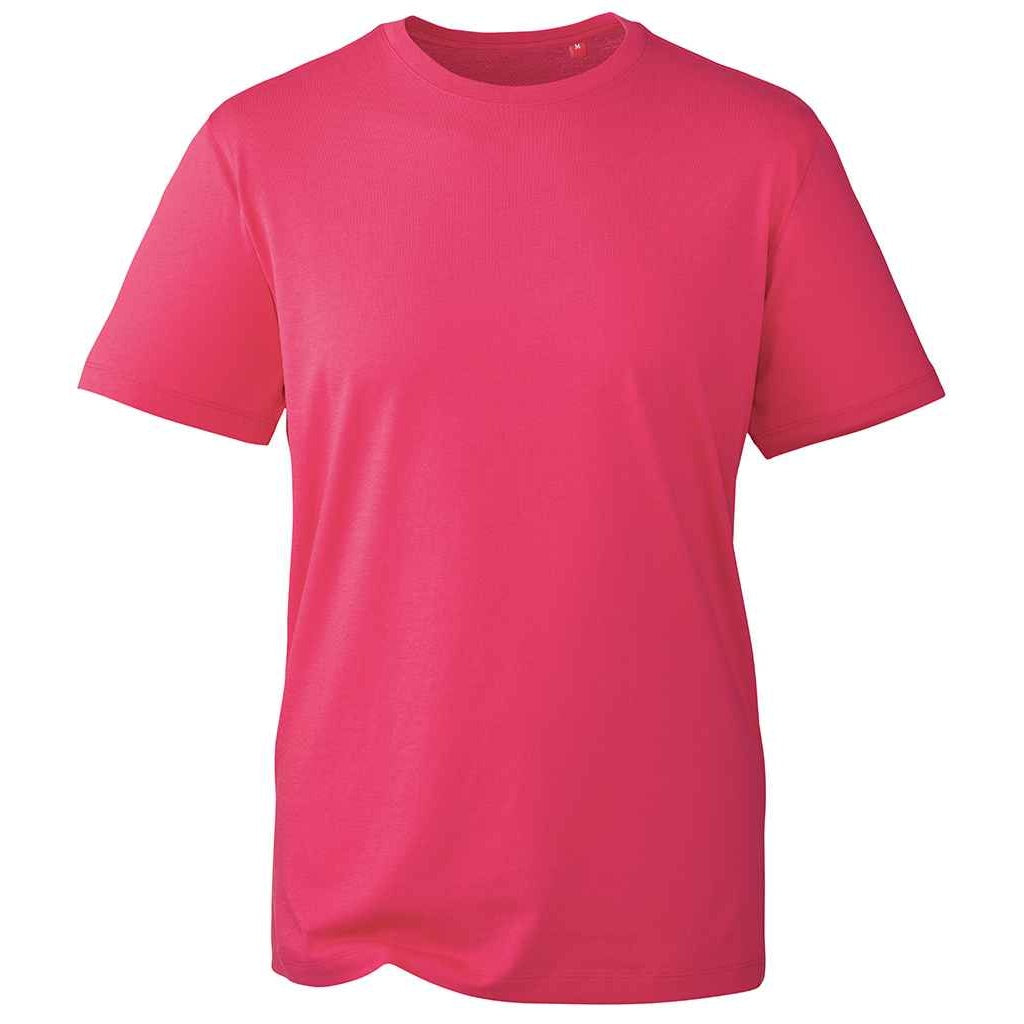 Hot Pink - Front - Anthem Mens Organic T-Shirt