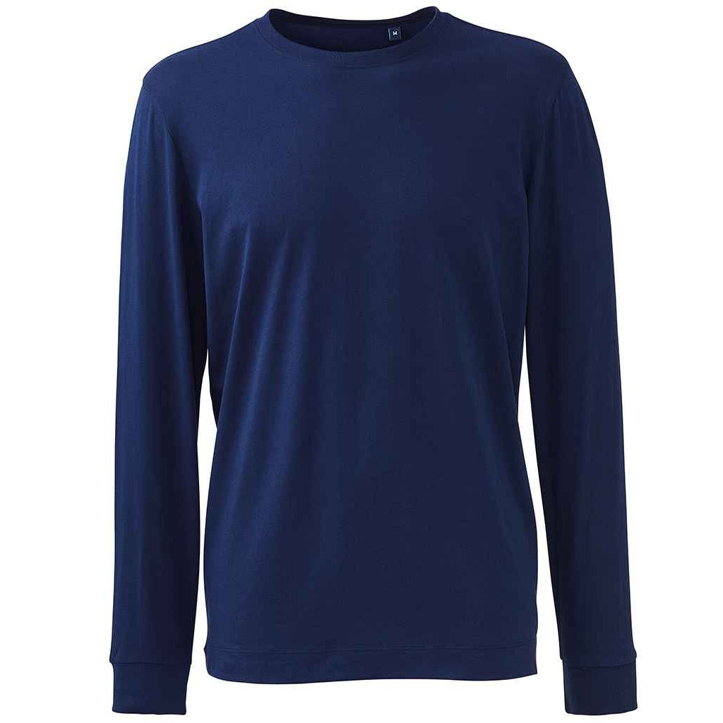 Navy - Front - Anthem Mens Long-Sleeved T-Shirt