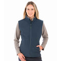 Navy - Side - Result Genuine Recycled Womens-Ladies Softshell Printable Body Warmer
