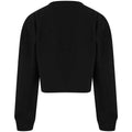Black - Side - SF Minni Girls Slounge Crop Sweatshirt