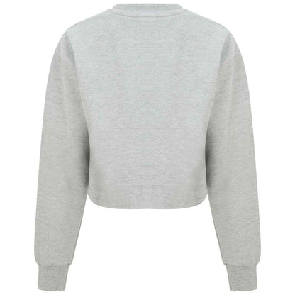 Heather Grey - Back - SF Minni Girls Crop Sweatshirt