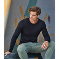 Black - Back - Tee Jays Mens Interlock Long-Sleeved T-Shirt