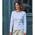 White - Back - Tee Jays Womens-Ladies Interlock Long-Sleeved T-Shirt