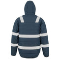 Navy - Back - Result Genuine Recycled Unisex Adult Ripstop Safety Jacket