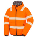 Fluorescent Orange - Front - Result Genuine Recycled Unisex Adult Ripstop Safety Jacket