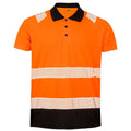 Fluorescent Orange - Front - Result Genuine Recycled Mens Safety Polo Shirt