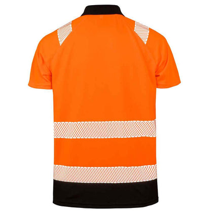 Fluorescent Orange - Back - Result Genuine Recycled Mens Safety Polo Shirt