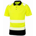 Fluorescent Yellow - Front - Result Genuine Recycled Mens Safety Polo Shirt