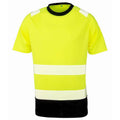 Fluorescent Yellow - Front - Result Genuine Recycled Mens Safety T-Shirt