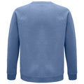 Blue - Close up - SOLS Unisex Adult Space Organic Raglan Sweatshirt