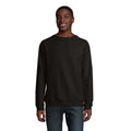 Black - Back - SOLS Unisex Adult Space Organic Raglan Sweatshirt