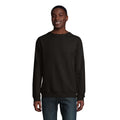 Black - Back - SOLS Unisex Adult Space Organic Raglan Sweatshirt