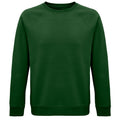 Bottle Green - Front - SOLS Unisex Adult Space Organic Raglan Sweatshirt