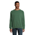 Bottle Green - Back - SOLS Unisex Adult Space Organic Raglan Sweatshirt