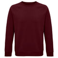 Burgundy - Front - SOLS Unisex Adult Space Organic Raglan Sweatshirt