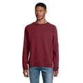 Burgundy - Back - SOLS Unisex Adult Space Organic Raglan Sweatshirt