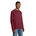 Burgundy - Side - SOLS Unisex Adult Space Organic Raglan Sweatshirt