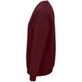 Burgundy - Close up - SOLS Unisex Adult Space Organic Raglan Sweatshirt