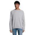 Grey Marl - Back - SOLS Unisex Adult Space Organic Raglan Sweatshirt