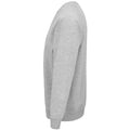 Grey Marl - Close up - SOLS Unisex Adult Space Organic Raglan Sweatshirt