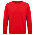 Red - Front - SOLS Unisex Adult Space Organic Raglan Sweatshirt