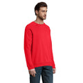 Red - Side - SOLS Unisex Adult Space Organic Raglan Sweatshirt