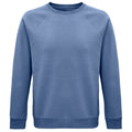 Blue - Front - SOLS Unisex Adult Space Organic Raglan Sweatshirt