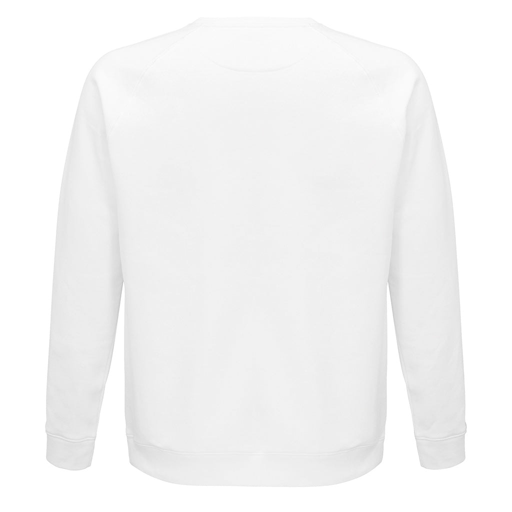 White - Pack Shot - SOLS Unisex Adult Space Organic Raglan Sweatshirt