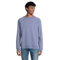 Blue - Side - SOLS Unisex Adult Space Organic Raglan Sweatshirt
