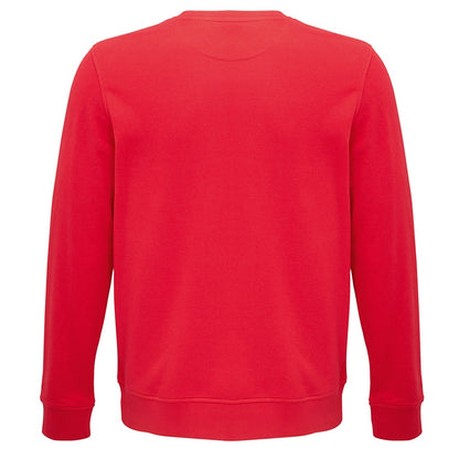Red - Close up - SOLS Unisex Adult Comet Organic Sweatshirt