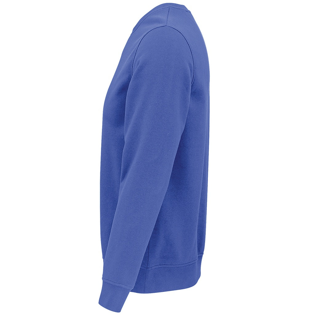 Royal Blue - Close up - SOLS Unisex Adult Comet Organic Sweatshirt