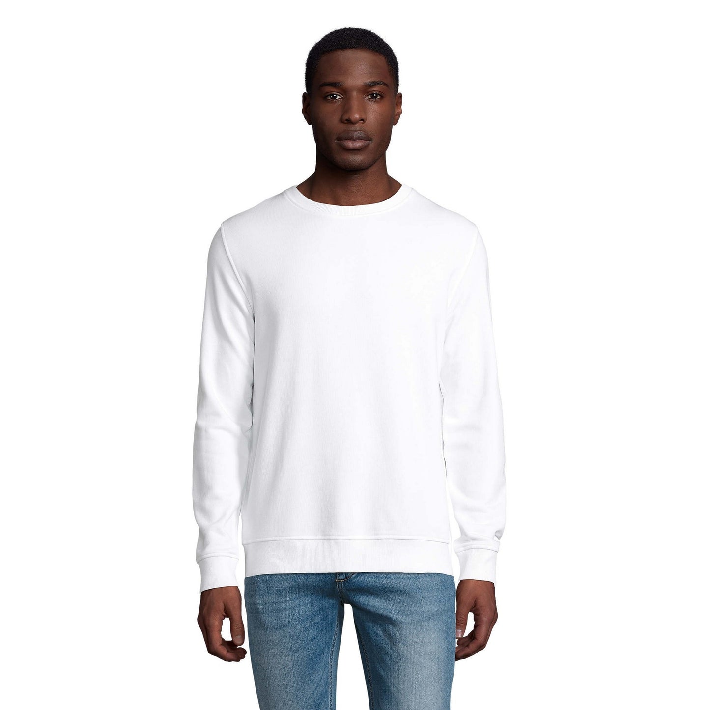 White - Back - SOLS Unisex Adult Comet Organic Sweatshirt