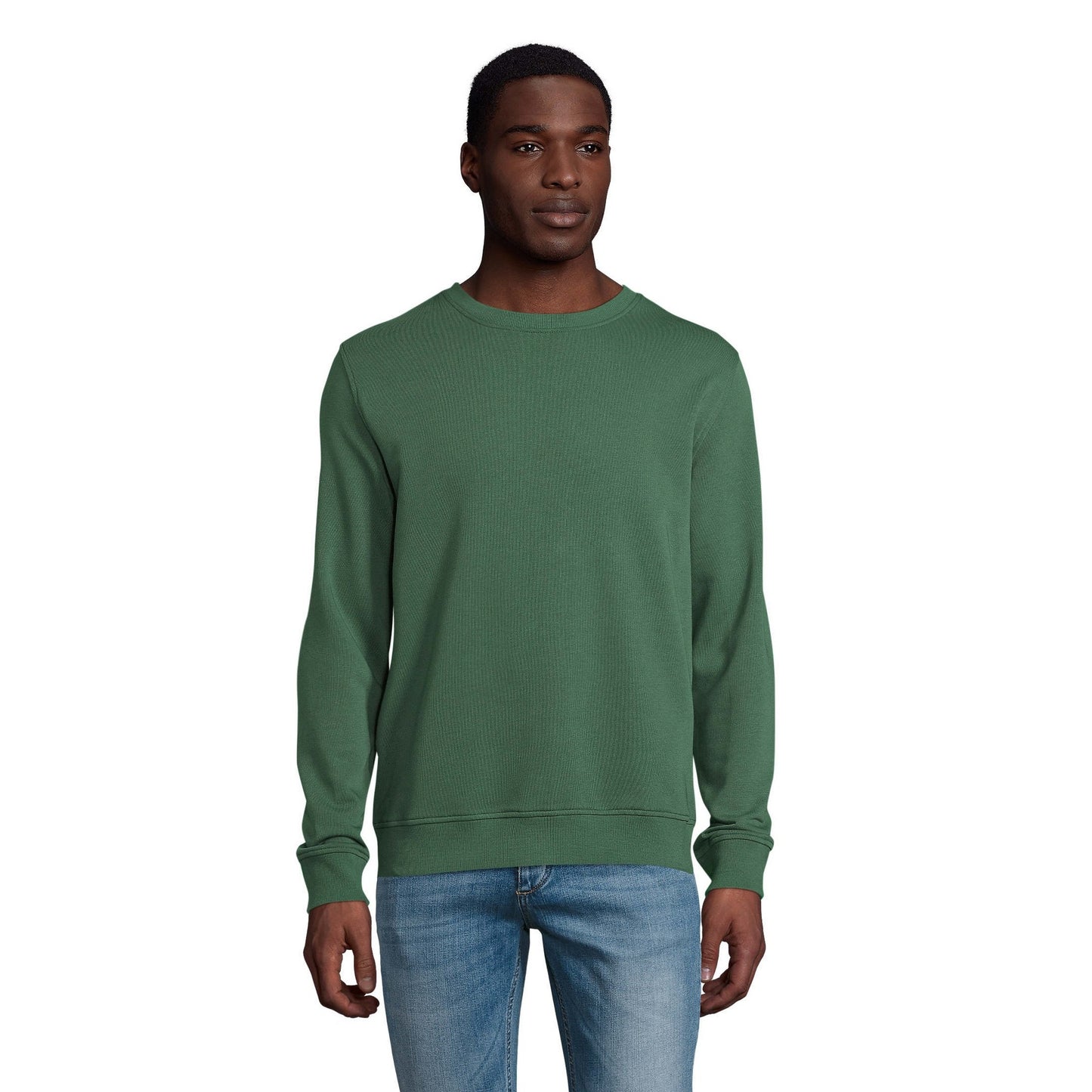 Bottle Green - Back - SOLS Unisex Adult Comet Organic Sweatshirt