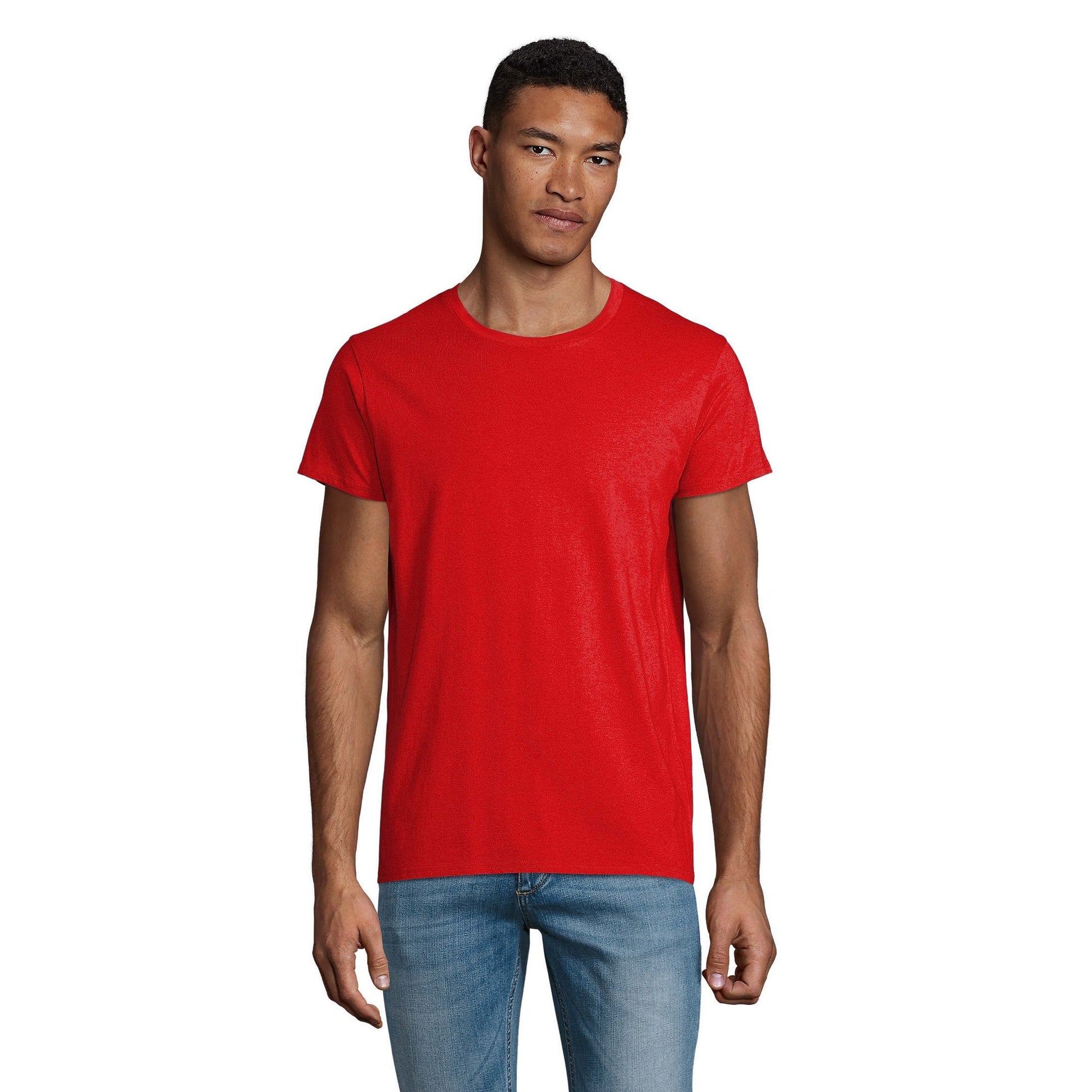 Red - Back - SOLS Mens Crusader Organic T-Shirt
