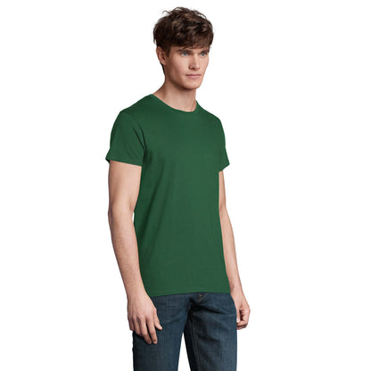Bottle Green - Side - SOLS Mens Crusader Organic T-Shirt