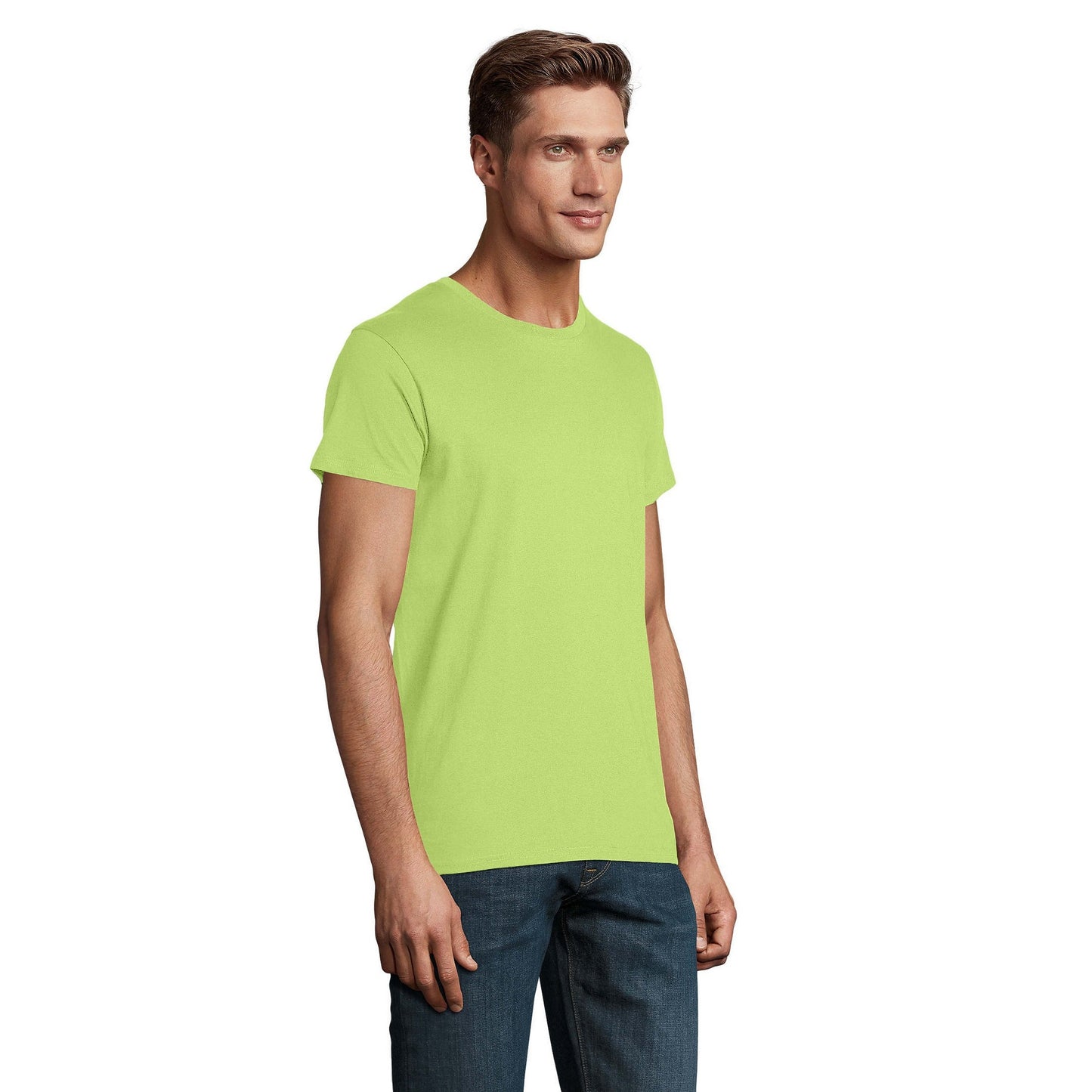 Apple Green - Side - SOLS Mens Crusader Organic T-Shirt