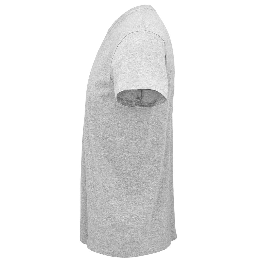 Grey Marl - Close up - SOLS Mens Crusader Organic T-Shirt