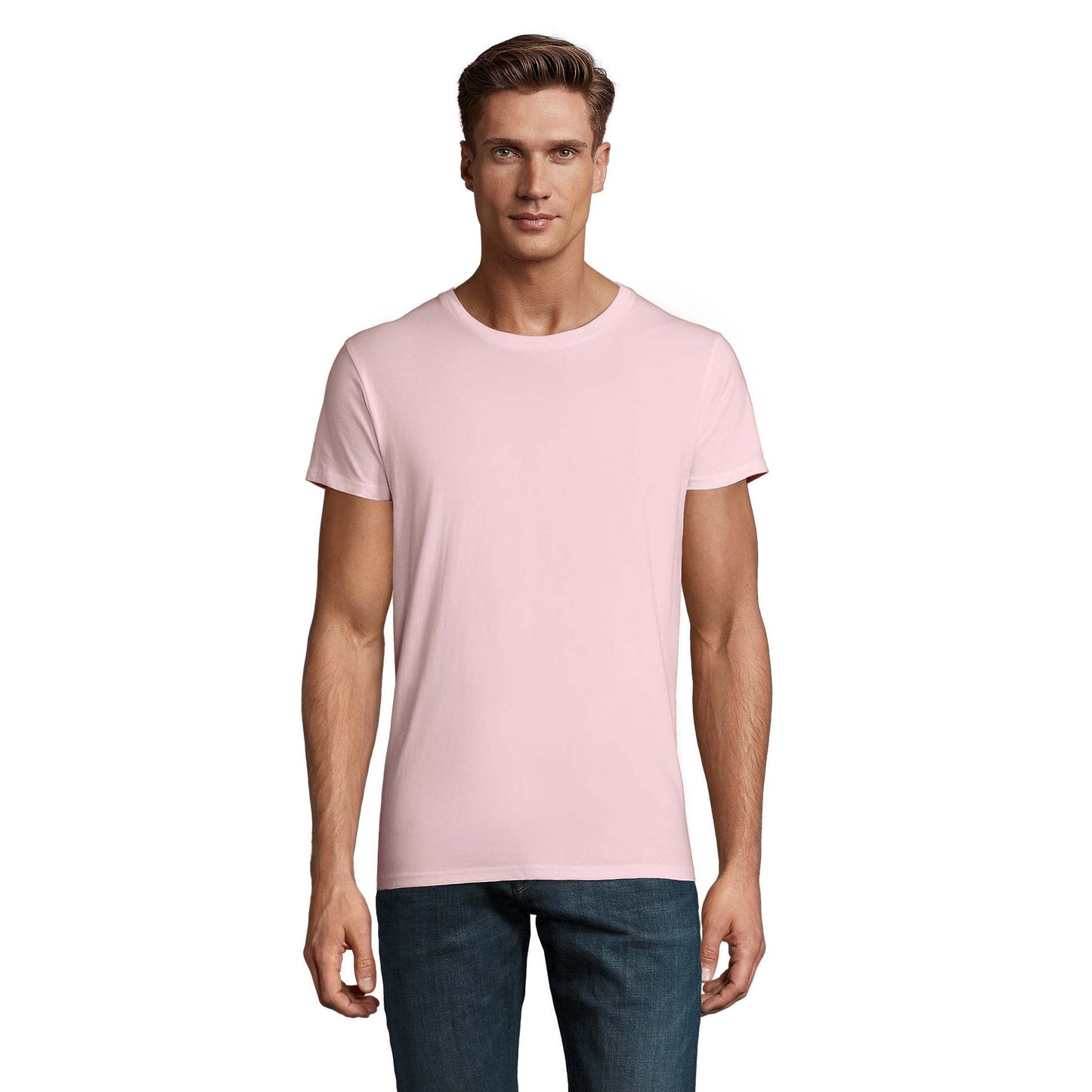 Pale Pink - Back - SOLS Mens Crusader Organic T-Shirt