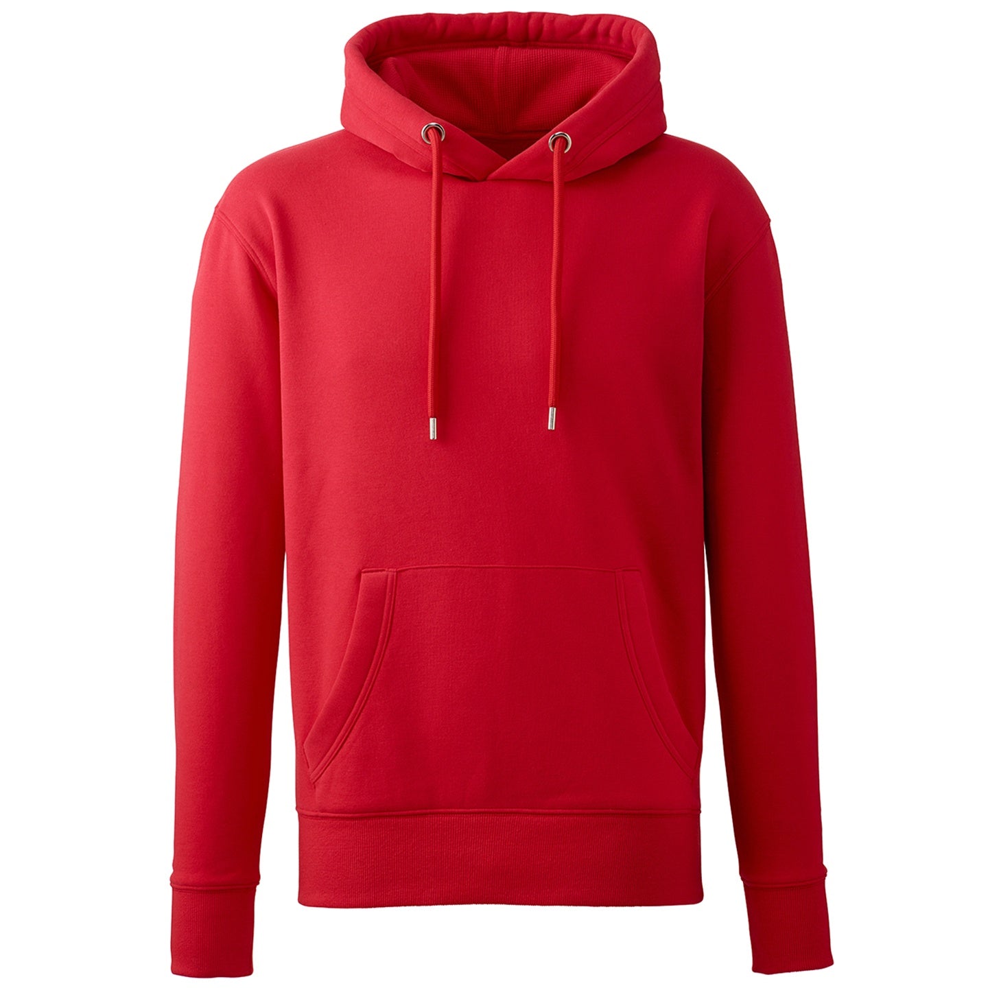 Red - Front - Anthem Mens Organic Hoodie