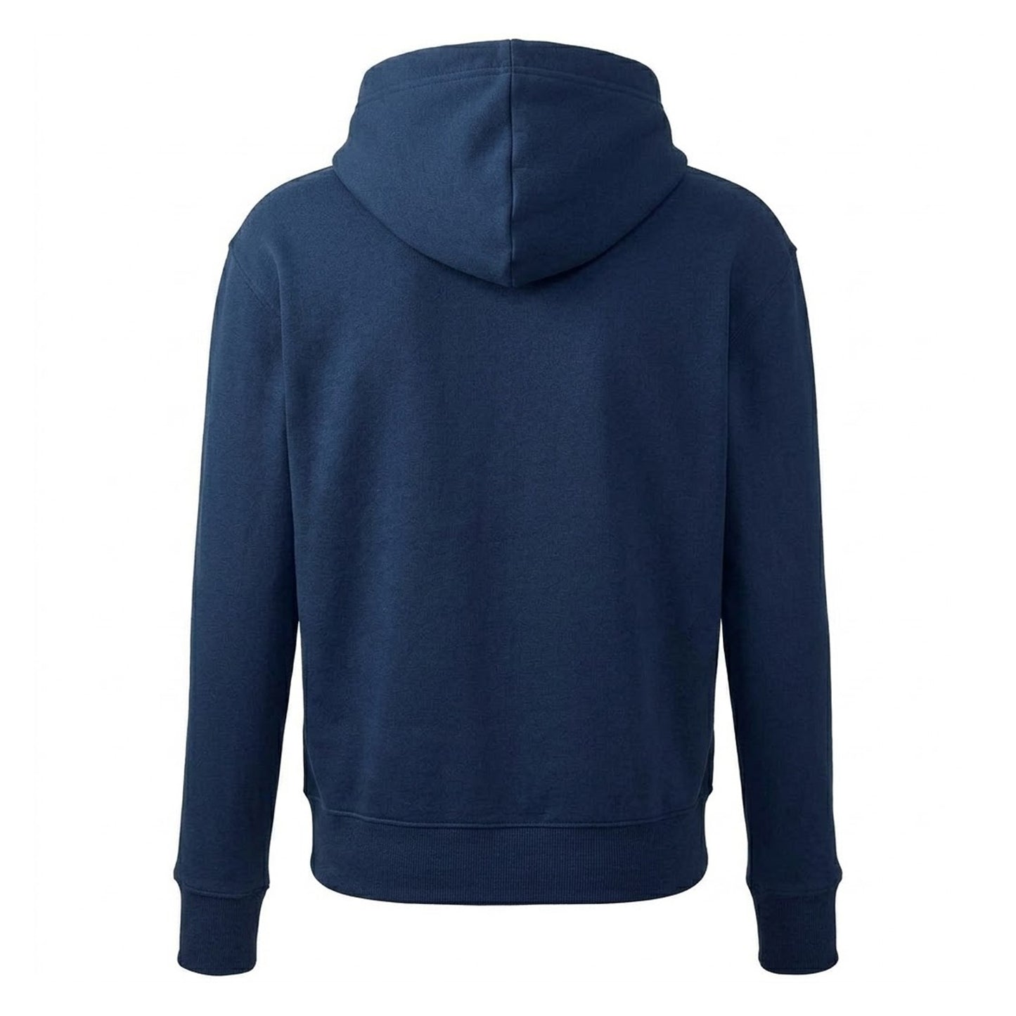 Navy - Back - Anthem Mens Organic Full Zip Hoodie