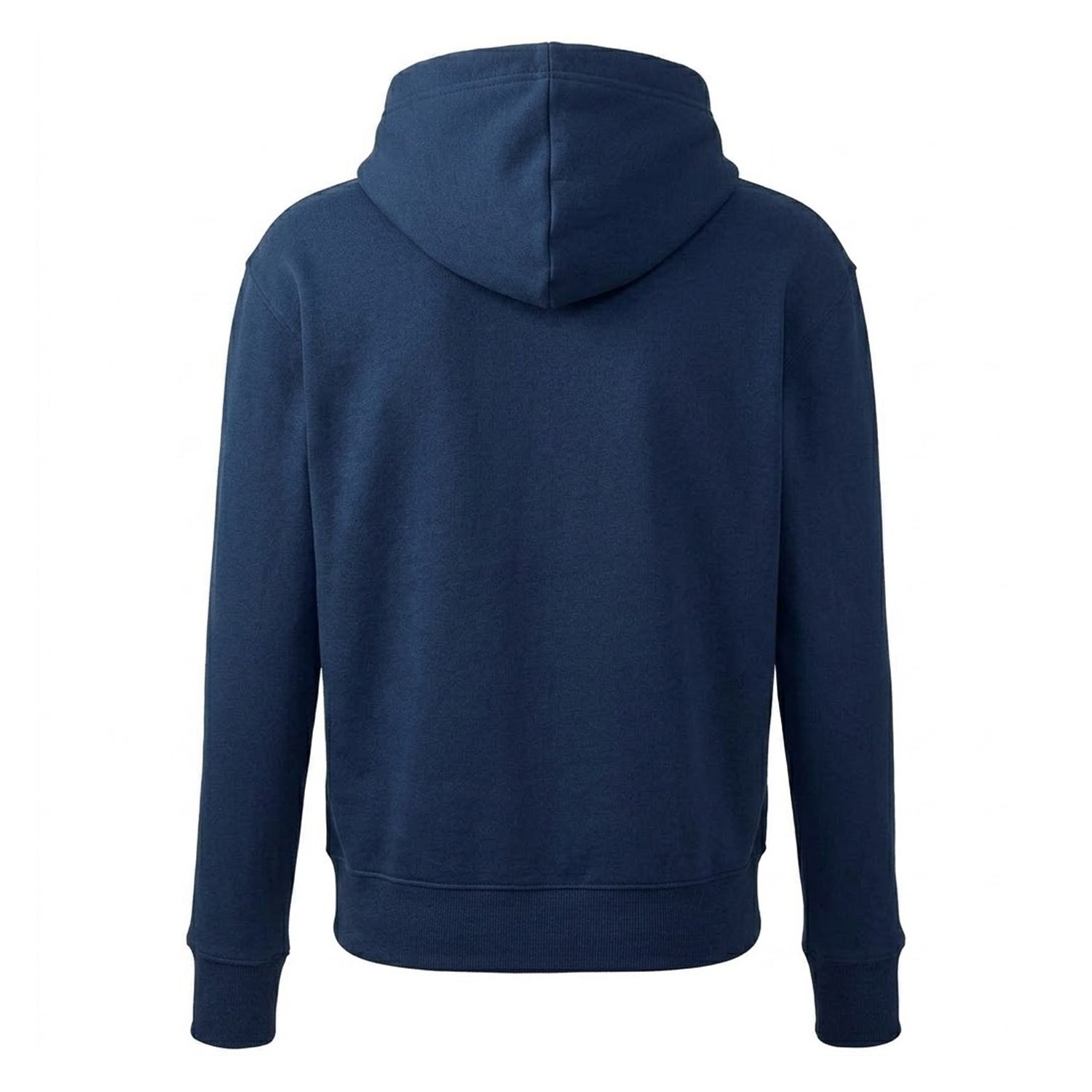 Navy - Back - Anthem Mens Organic Full Zip Hoodie