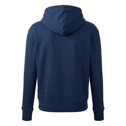 Navy - Back - Anthem Mens Organic Full Zip Hoodie