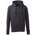 Charcoal - Front - Anthem Mens Organic Full Zip Hoodie