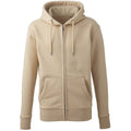 Desert Sand - Front - Anthem Mens Organic Full Zip Hoodie