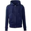 Oxford Navy - Front - Anthem Mens Organic Full Zip Hoodie