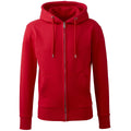 Red - Front - Anthem Mens Organic Full Zip Hoodie